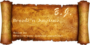 Brezán Jusztusz névjegykártya